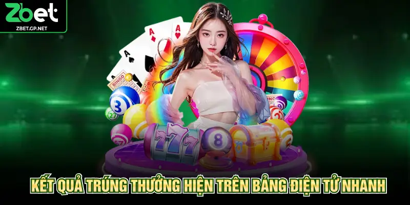 Kết quả trúng thưởng hiện trên bảng điện tử nhanh